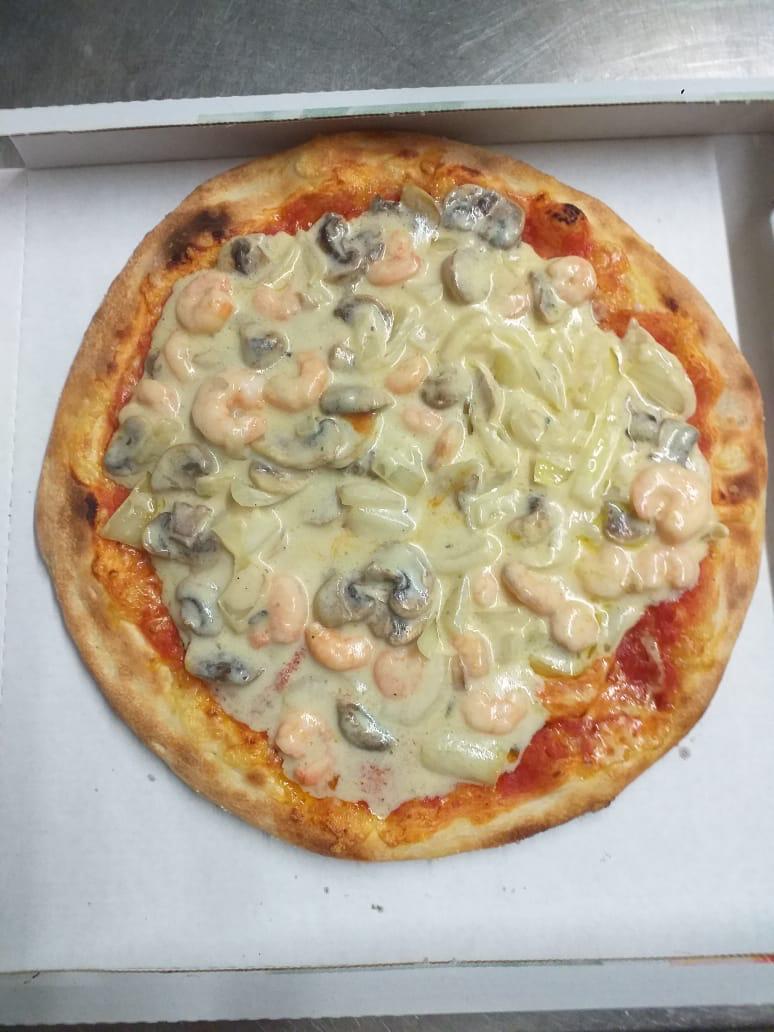 unsere Pizza Scampi